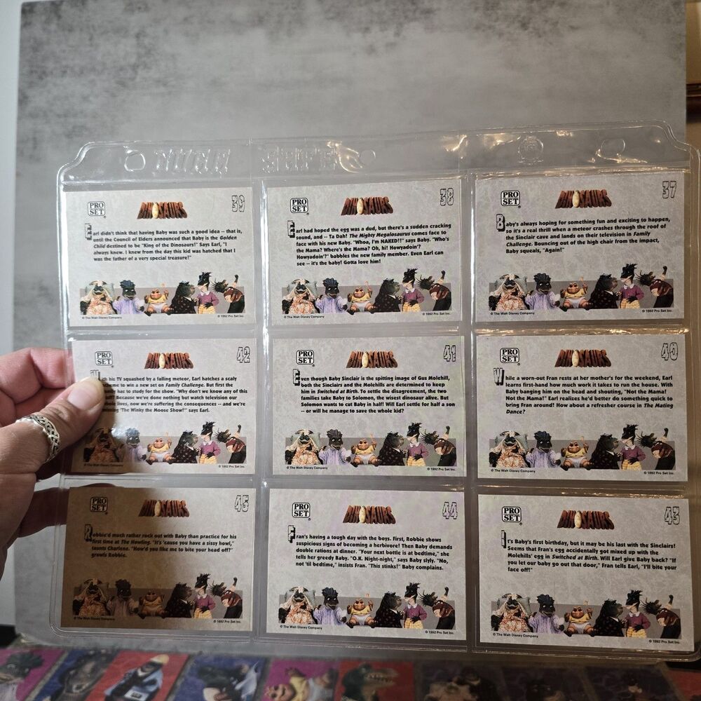 1992 Pro Set Dinosaurs Full Set 1-50 Plus 10 Puzzle Cards And 5 Trivia Cards - Picture 10 of 10